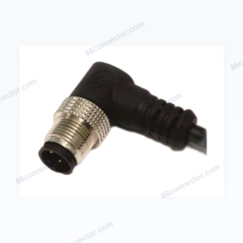 M12-12405 cast cable connector pin 90 degree 3 core 4 core 5 core 8 core 12 core aviation plug socket