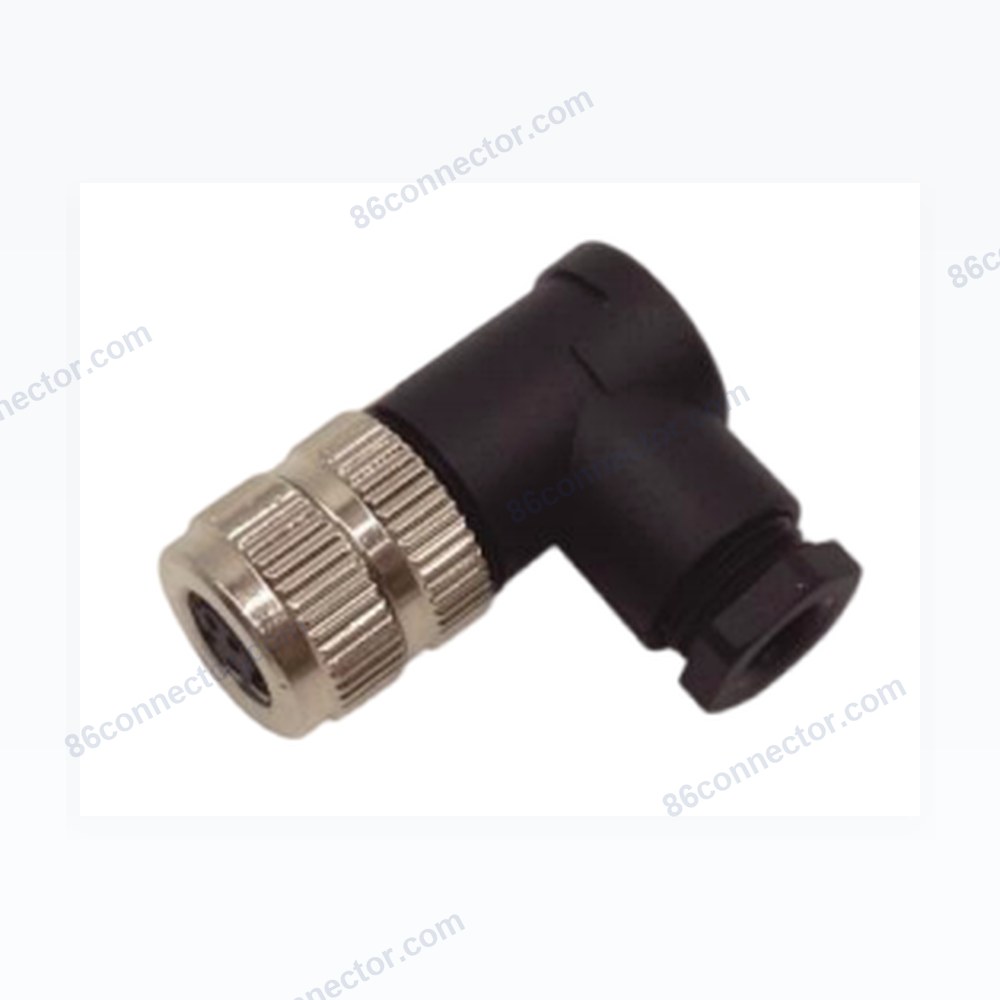 M8-21111 Angle Angle Right Angle Connector Hole Crimping — 3 Core 4 Core Aviation Plug Socket /IP67