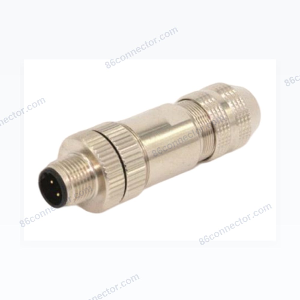 M12-12201 connector straight pin shielding 3-pin 4-pin 5-pin 8-pin 12-pin aviation plug socket