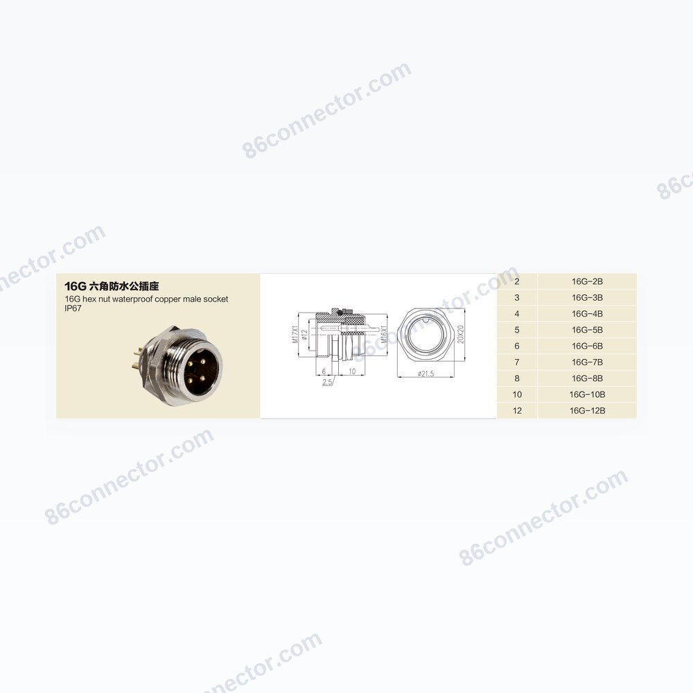 16G-B — Dimensions / specs