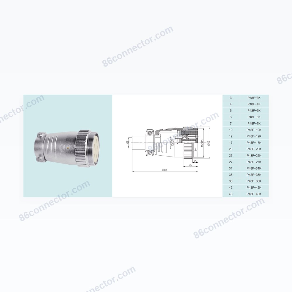 P48F-K — Dimensions / specs