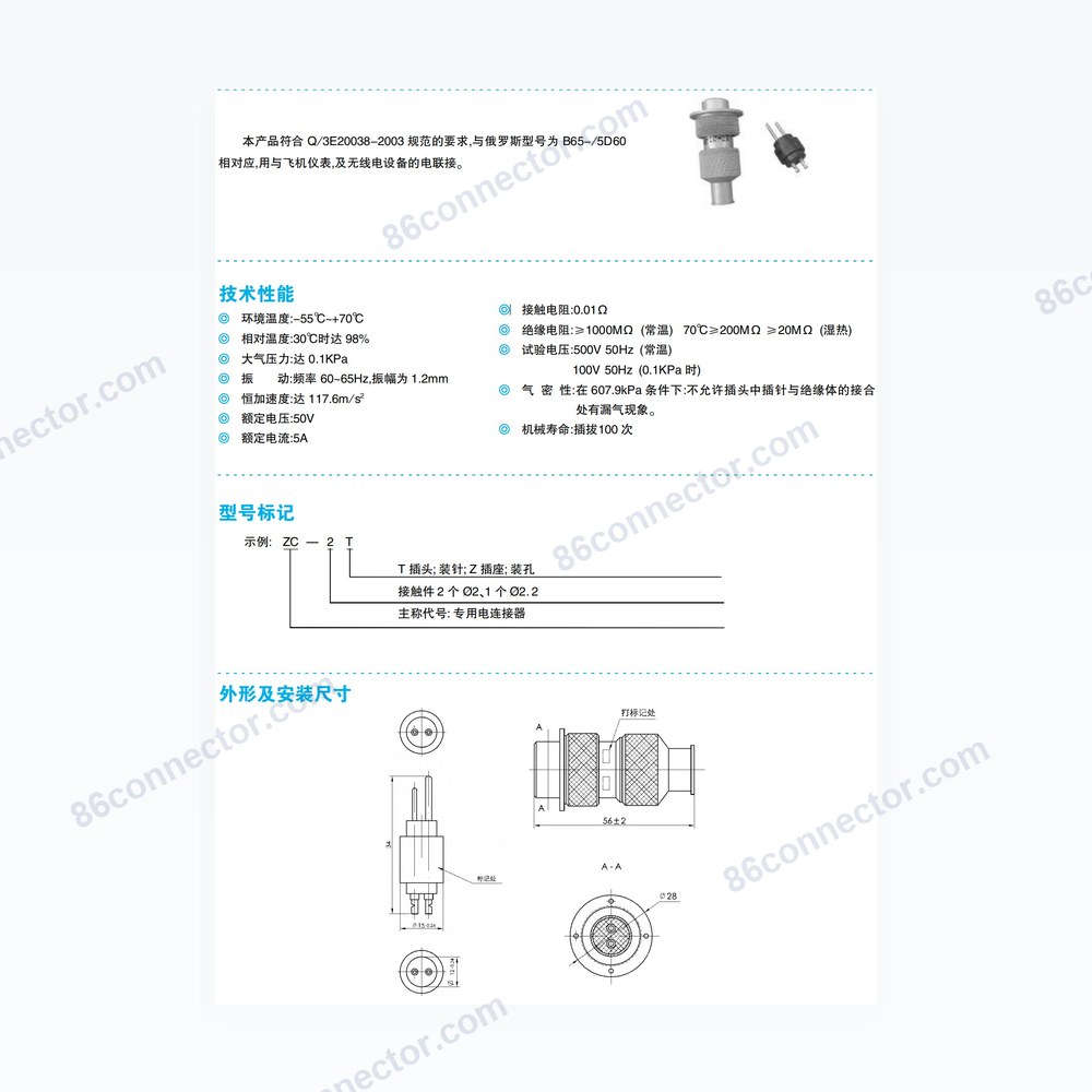 ZC-2 — Dimensions / specs