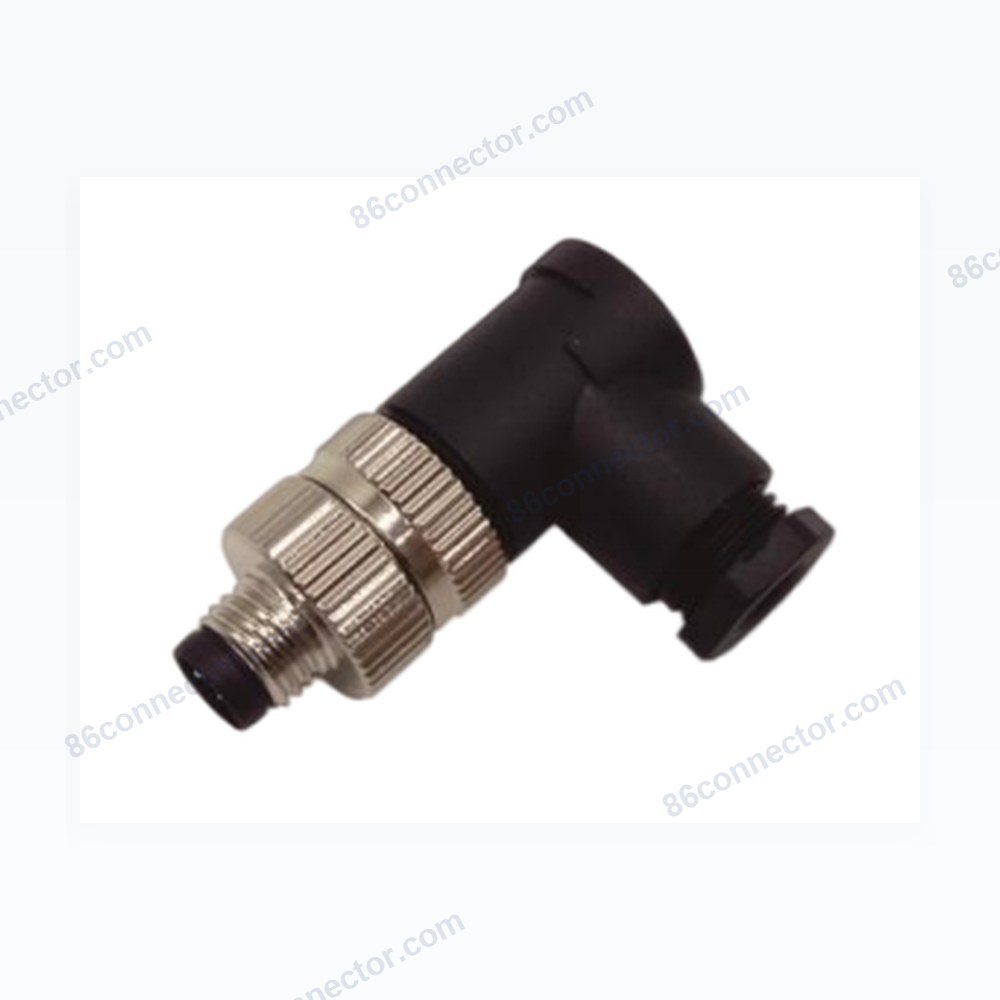 M8-21111 Angle Angle Right Angle Connector Pin Crimp — 3 Pin 4 Core Aviation Plug Socket /IP67