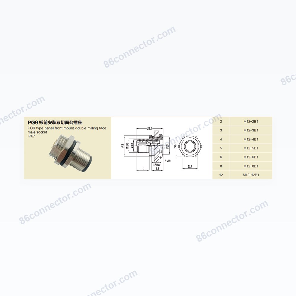 M12-B1 — Dimensions / specs