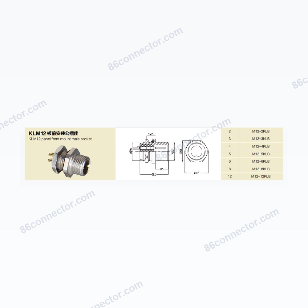M12-KLB — Dimensions / specs