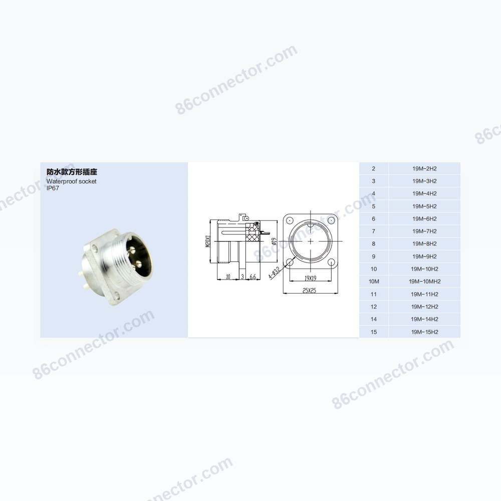 19M-H2 — Dimensions / specs