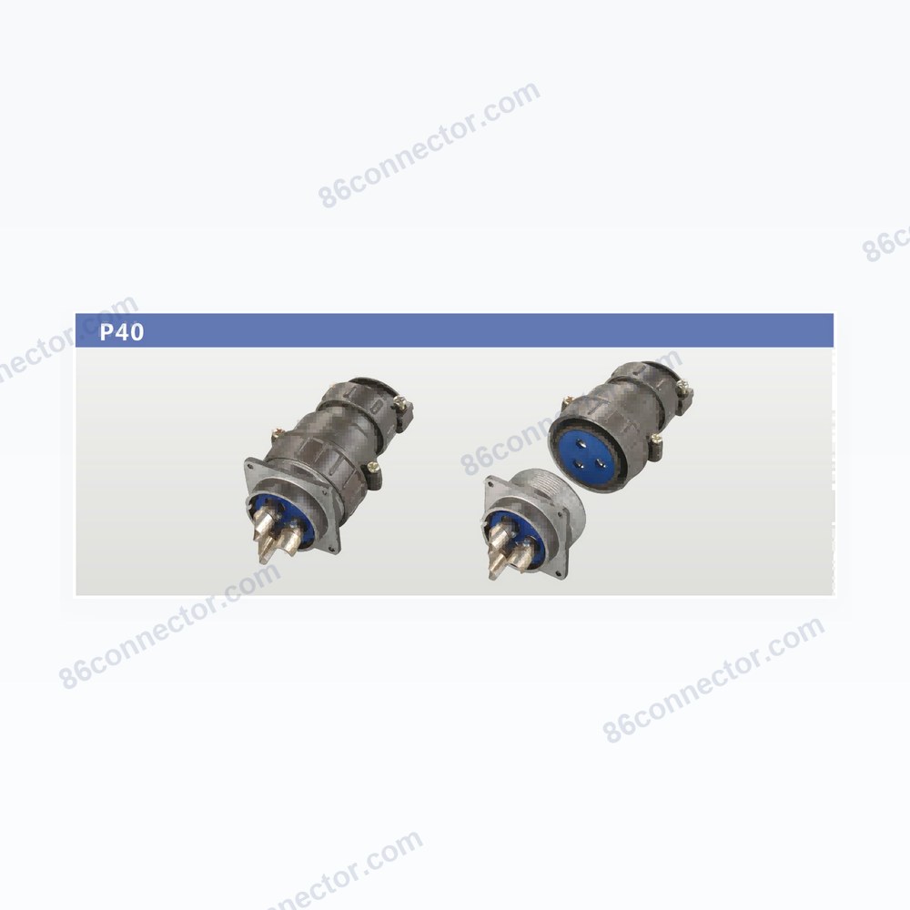P40 Straight / Right-Angle Connector 3 Pos.,9 Pos.,14 P