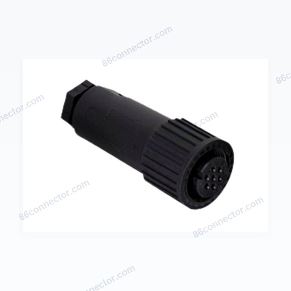 PT-J12-7A Threaded straight female plug/IP67-6+PE