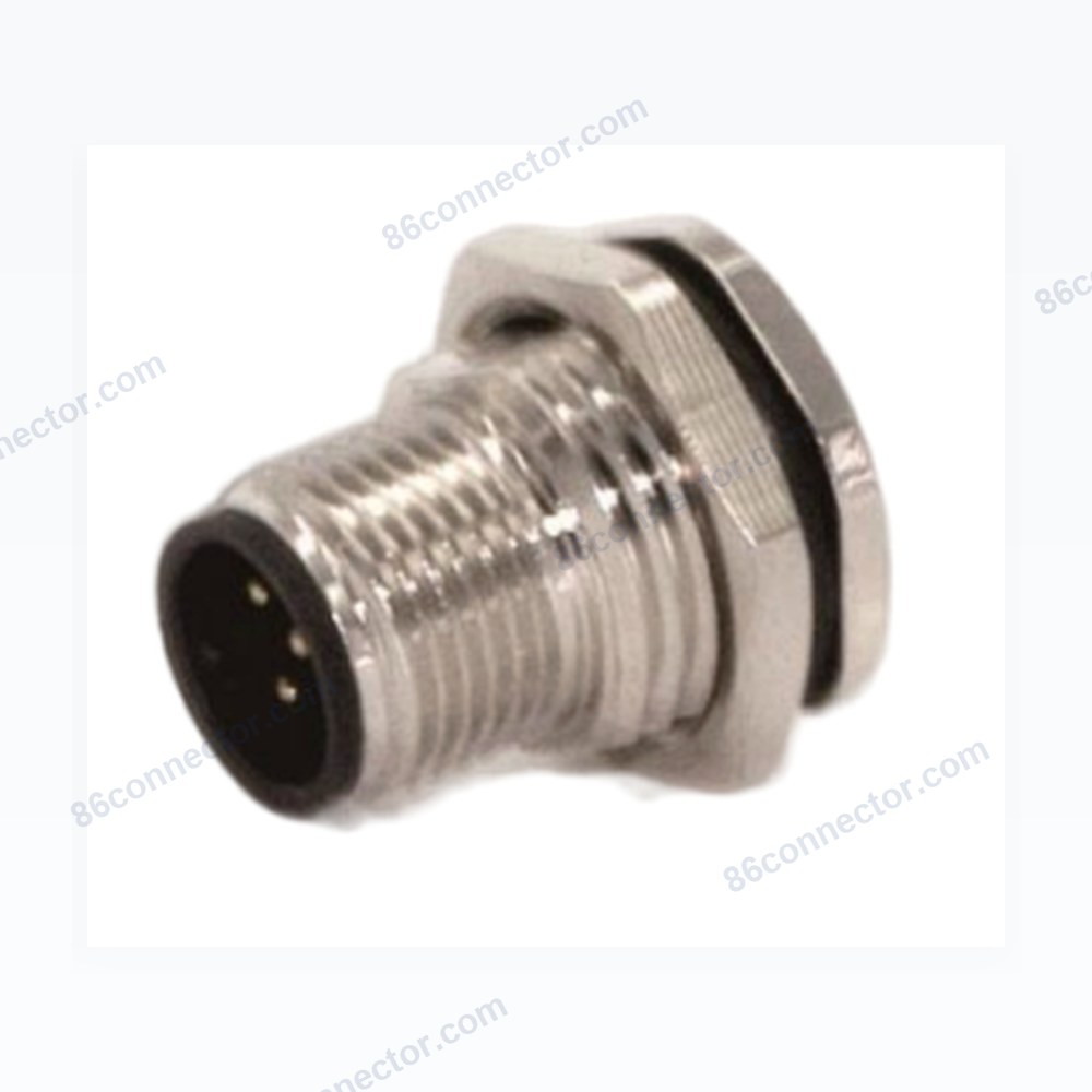 M12-12301 connector flange seat needle front screw welding 3-pin 4-pin 5-pin 8-pin 12-pin aviation plug socket