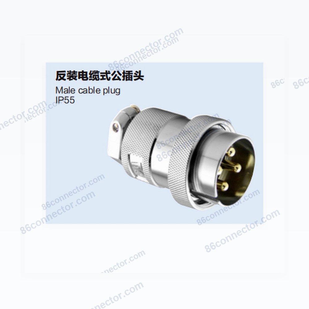 30MF-A reverse cable type male plug/IP55
