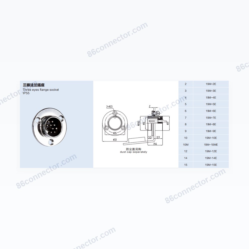 19M-E — Dimensions / specs
