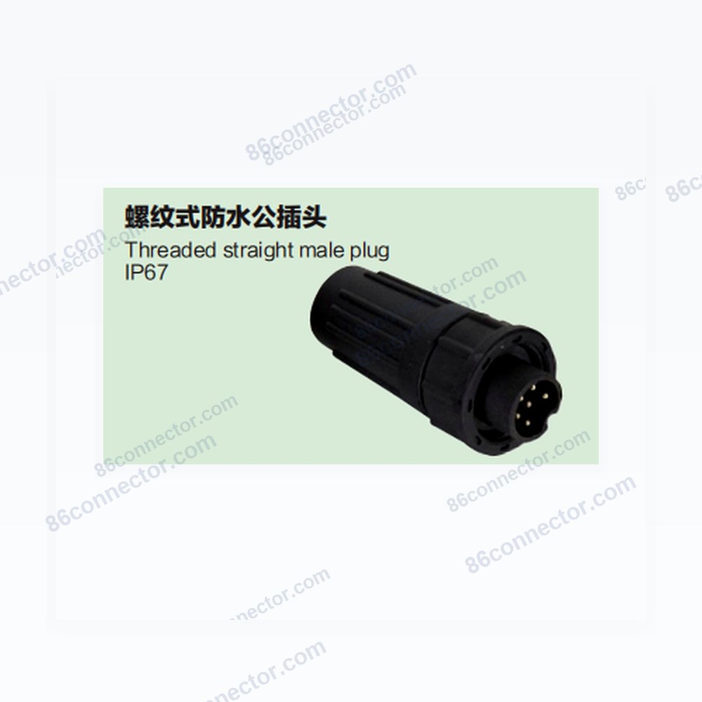 Z108FL-A1 threaded waterproof male plug/IP67