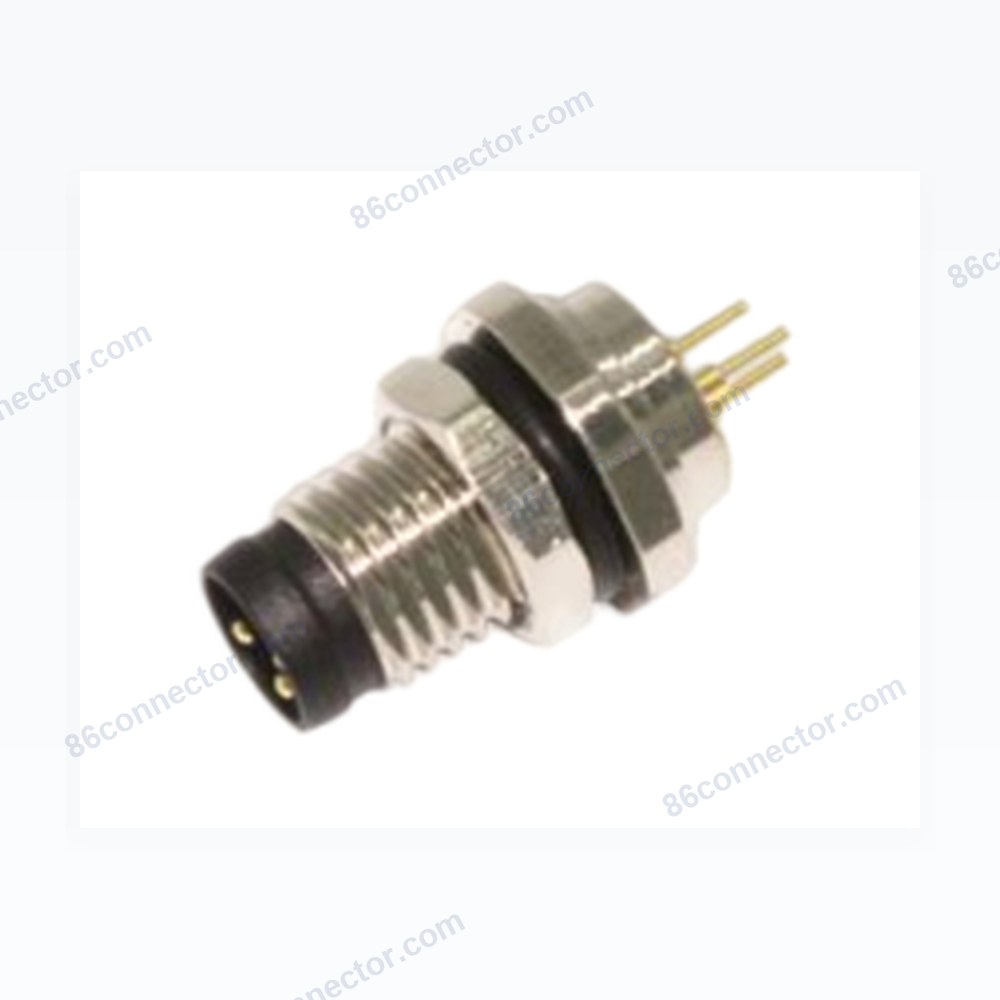 M8-12425 flange holder connector pin shield — seat front thread M8x1/IP67