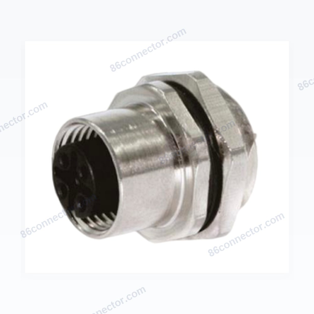 M12-12308 connector flange seat hole model after tightening welding 3-pin 4-pin 5-pin 8-pin 12-pin aviation plug socket