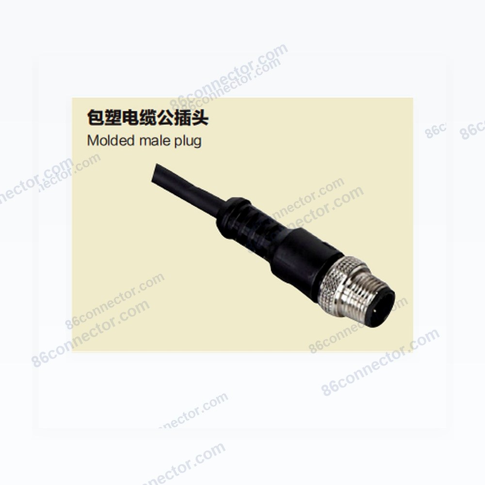 M12-K-ZS Molded male plug