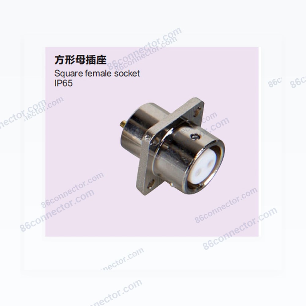 XS12F-H Square female socket/IP65-Push-in quick locking-2 3 4 5 6 7 8pins