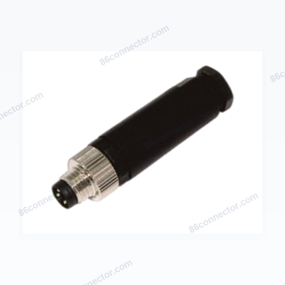 M8-11210 straight cable connector pin crimp -3 core 4 core aviation plug socket/IP67