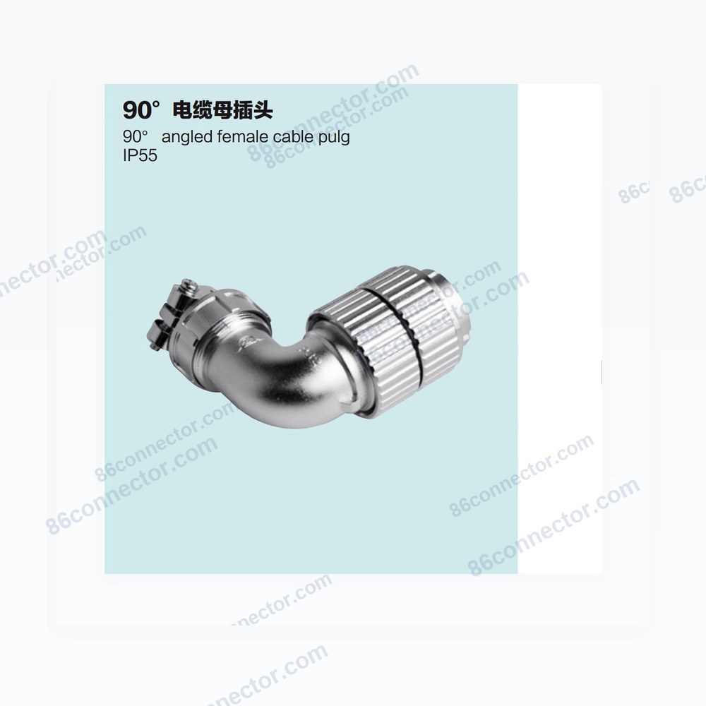 P32-D 90° cable female plug IP55