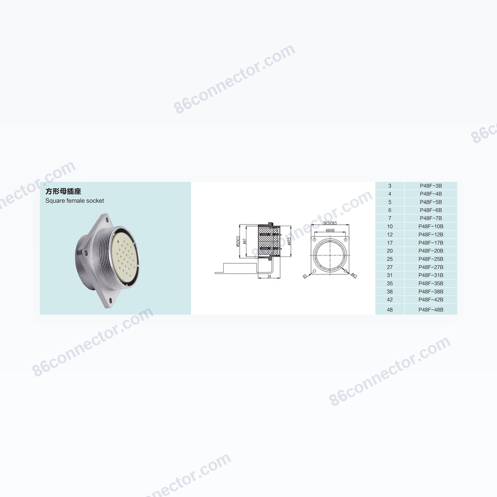 P48F-B — Dimensions / specs