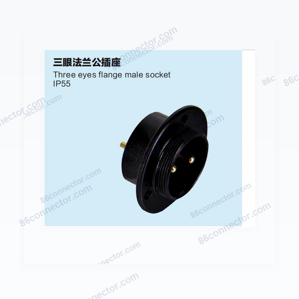 SX30-B Three-eye flanged male socket/IP55