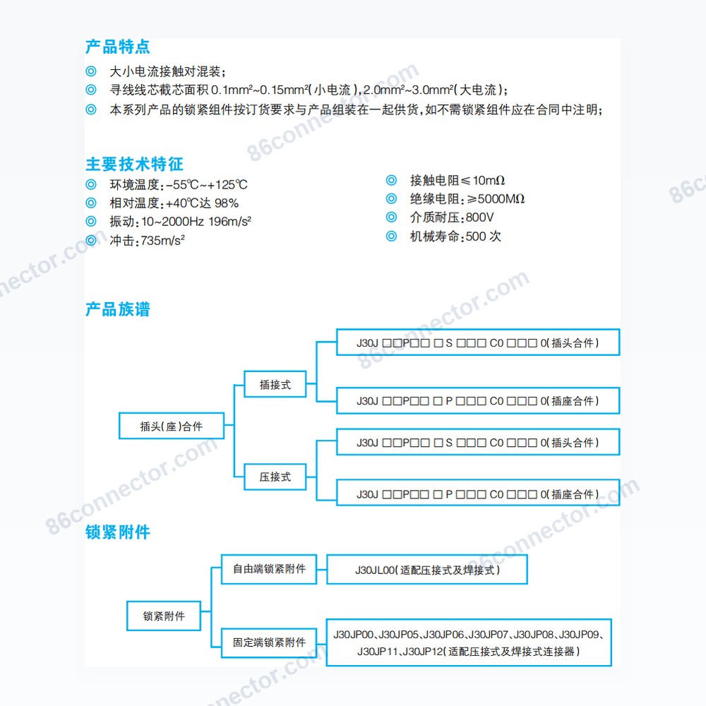 J30J Large and Small Current Mixed Installation Series Products