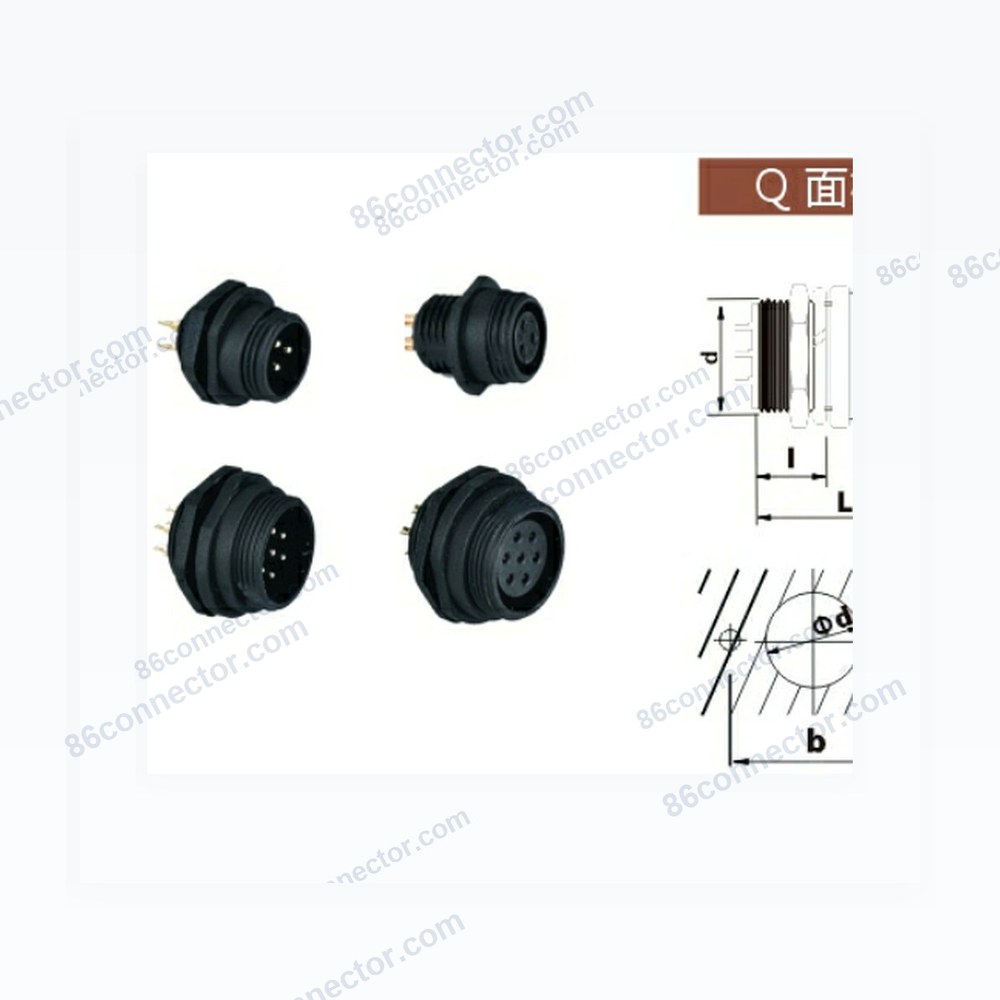 ASP-Q panel socket/IP68