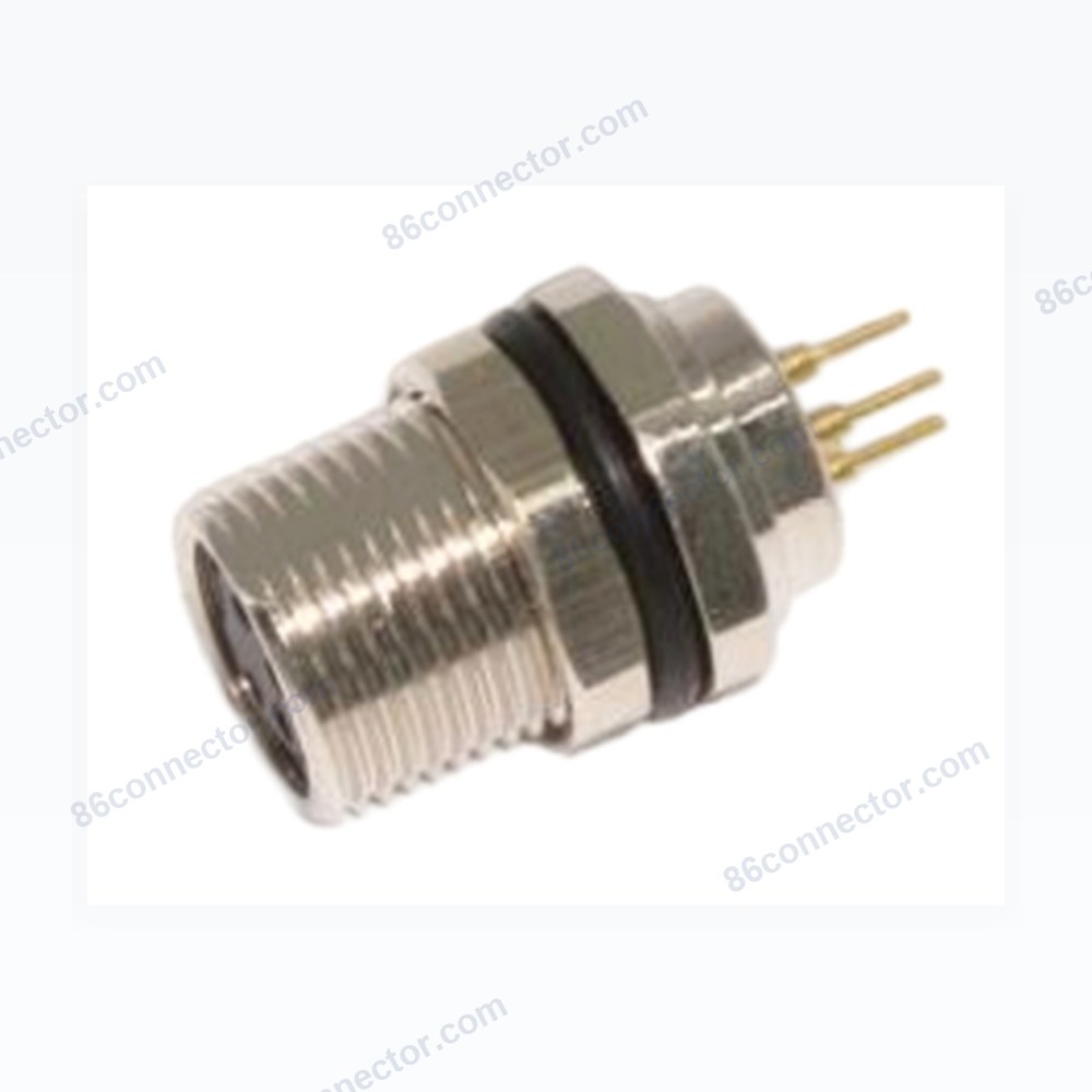 M8-12427 Flange Seat Connector Hole Shielding — Seat Front Thread M10x0.75/IP67