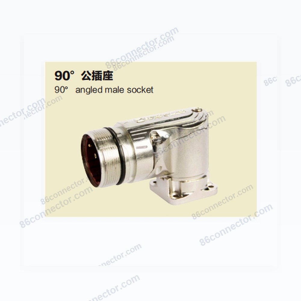 M40-DC 90° angled male socket-6pin-8pin