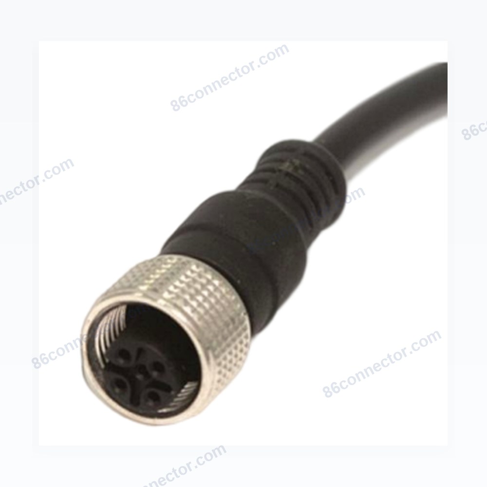 M12-12402 cast cable connector hole 180 degree 3 core 4 core 5 core 8 core 12 core aviation plug socket