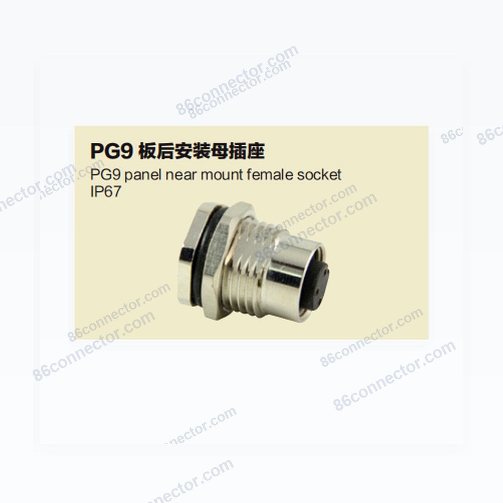 M12-BF1 PG9 panel near mount female socket/IP67
