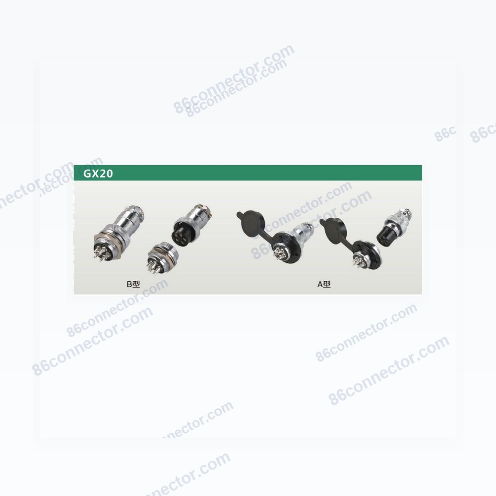 GX20 connector 2 core, 3 core, 4 core, 5 core, 6 core, 7 core, 8 core, 9 core, 10 core, 12 core aviation plug socket