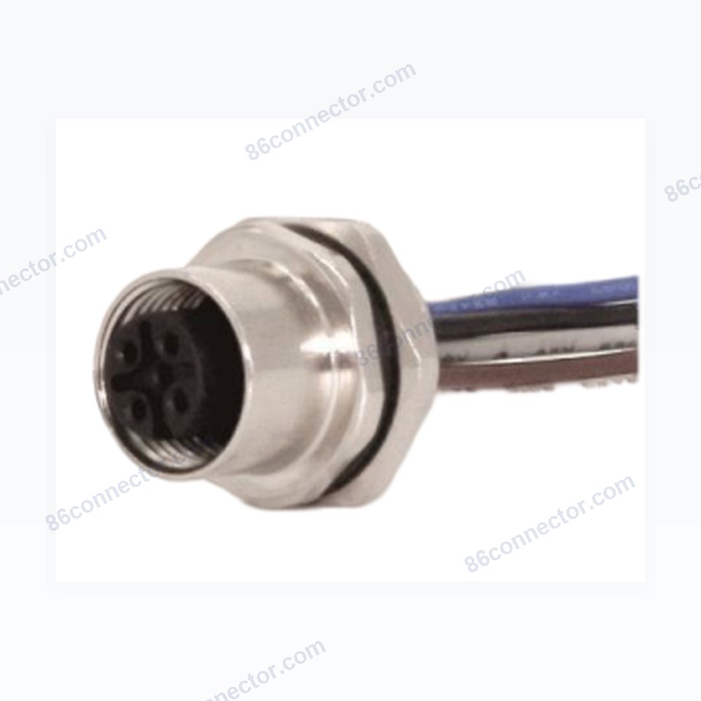 M12-12310 connector flange seat hole model rear screw with single wire 3 core 4 core 5 core 8 core 12 core aviation plug socket