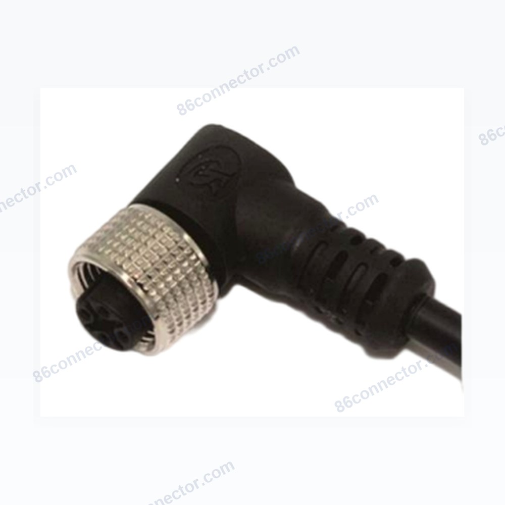M12-12406 cast cable connector hole 90 degree 3 core 4 core 5 core 8 core 12 core aviation plug socket