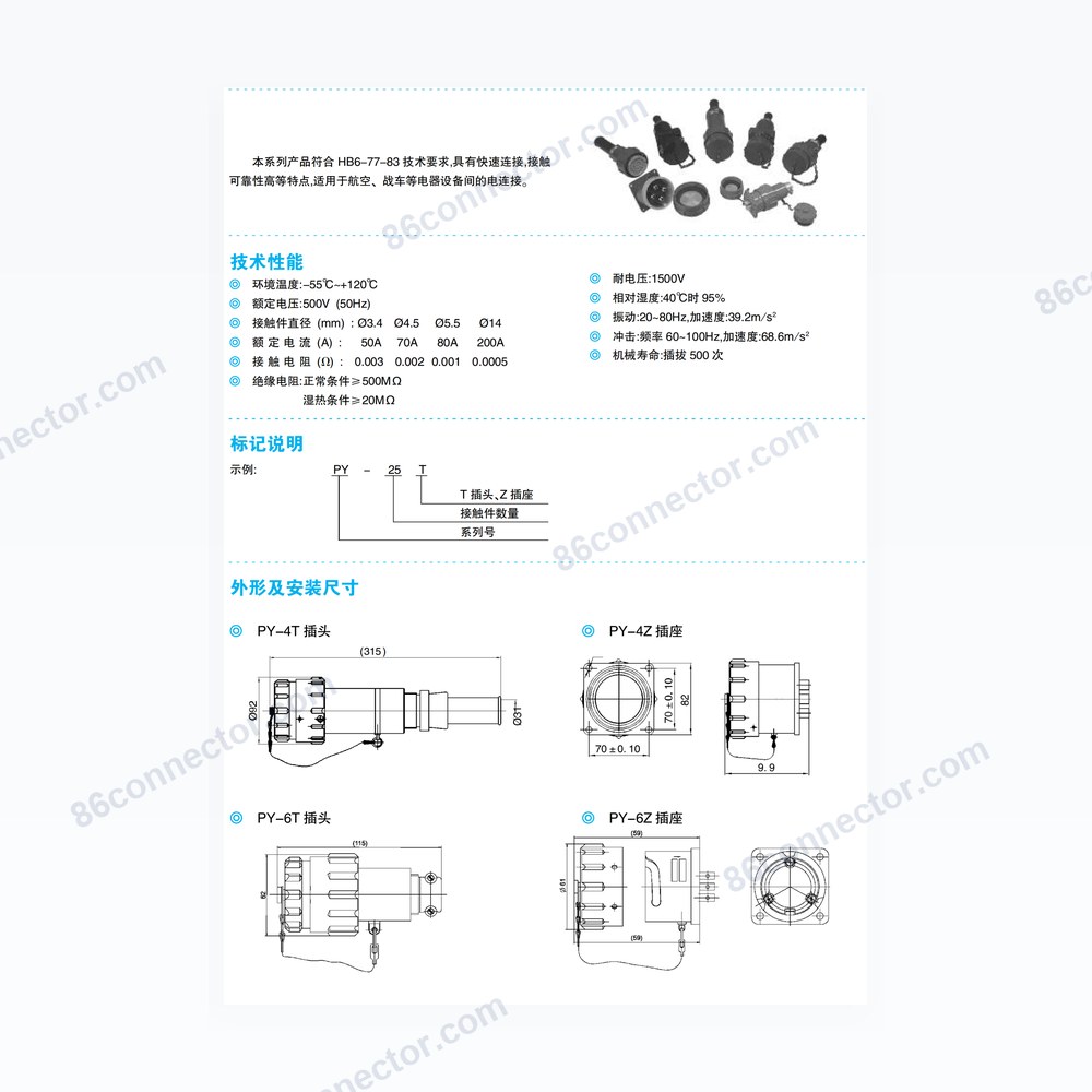 PY — Dimensions / specs