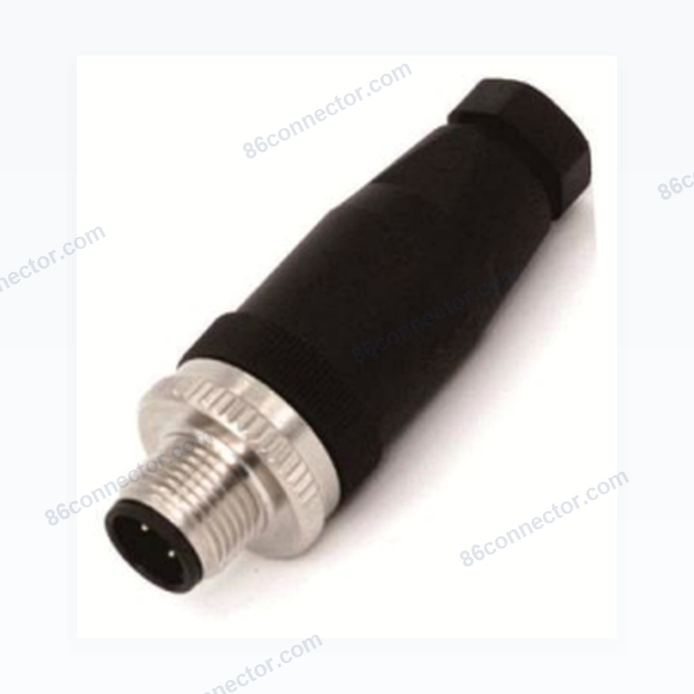 M12-12105 connector pin (male) metal lock 3-pin 4-pin 5