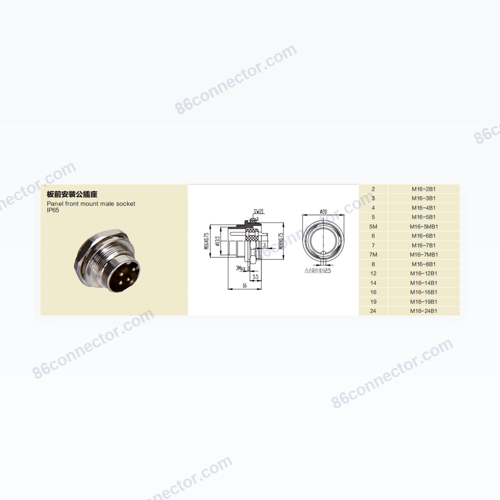 M16-B1 — Dimensions / specs