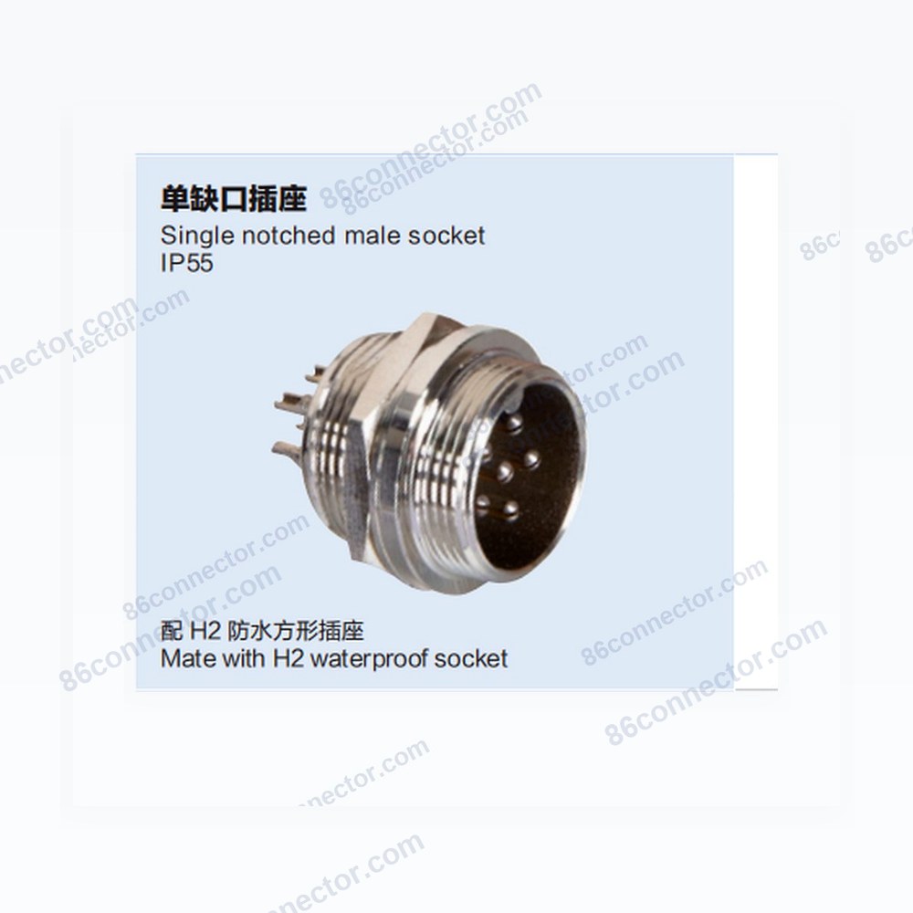 19M-G single notch receptacle /IP55