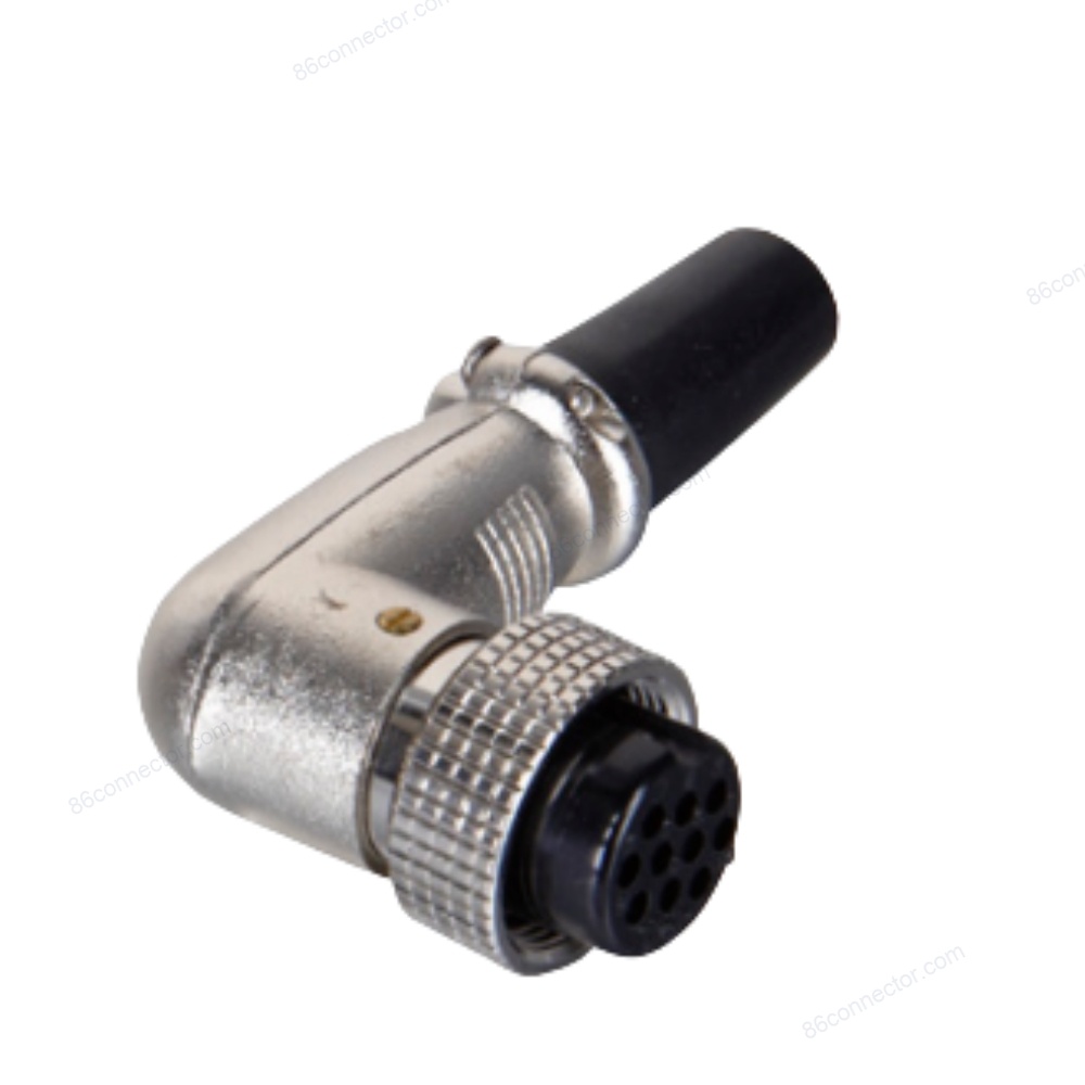 19M-D 90° right angle female plug/IP55